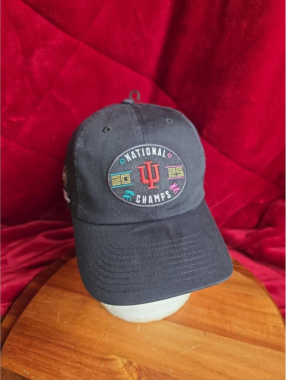 Indiana Hoosiers 2025 National Champions Locker Room Hat SnapBack M/L Black Nike